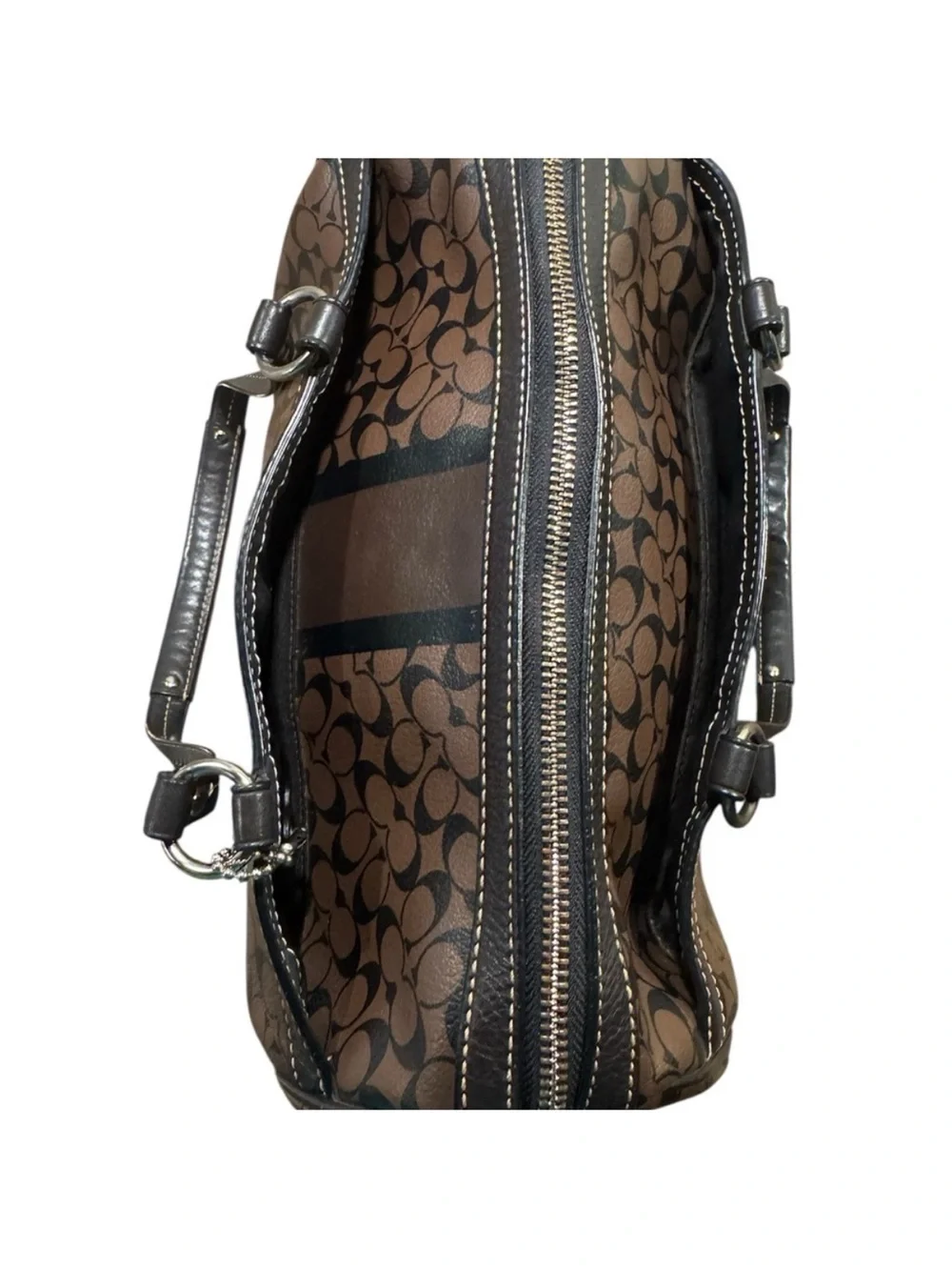 Coach Chelsea Brown Signature Leather Satchel